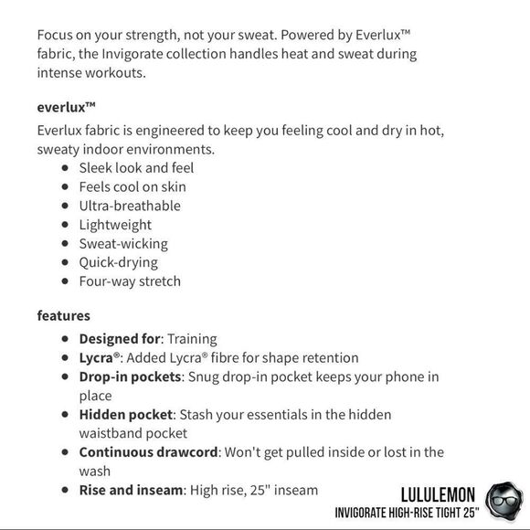 LULULEMON INVIGORATE HIGH-RISE LEGGINGS 25” IN TEAL LAGOON BLUE-GREEN PETITE NEW - Picture 12 of 15